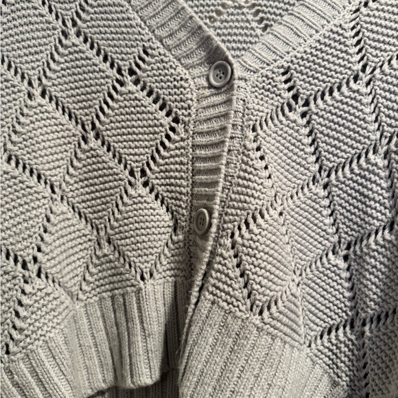 525 America Light Gray Knit Cardigan - Picture 3 of 4